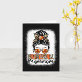 Gebleekte Bysketbyll Mommom Leopard Messy Bun Moth Kaart (Gele Bloem)