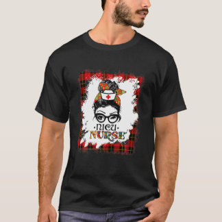 gebleekte kerstmis NICU Nurse Buffalo Santa RN Xma T-shirt