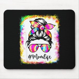 Gebleekte moeder leven rommelige knot tie dye bril muismat