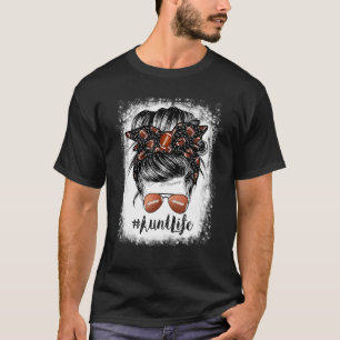 Gebleekte Tante Leven Messy Bun Football Speler 1 T-shirt