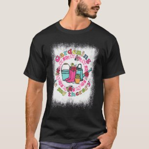 Gebleekte Tuinieren Is Mijn Therapie Bloem Plant T-shirt