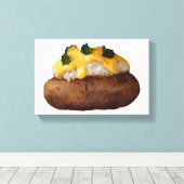 Gebleken aardappel canvas afdruk (Insitu (Houten vloer))