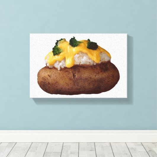 Gebleken aardappel canvas afdruk (Insitu (Houten vloer))