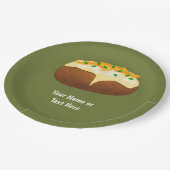 Gebleken aardappel in de huid - Kaas en Chive - vo Papieren Bordje (Gekanteld)