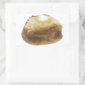 Gebleken aardappel rechthoekige sticker (Tas)