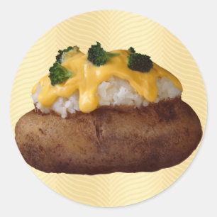 Gebleken aardappel ronde sticker