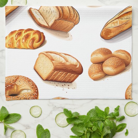 Gebleken brood theedoek (Gevouwen)