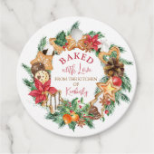 Gebleken met liefde Gingerbrood met kerstmis Bedankjes Labels (Voorkant)