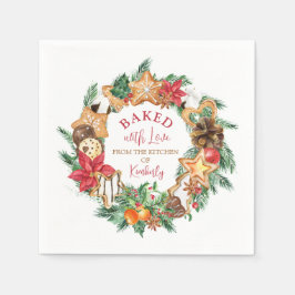 Gebleken met liefde Gingerbrood met kerstmis Servet