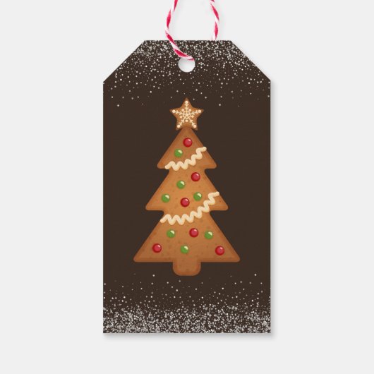 Gebleken met Love kerstkoekje Exchange Party Cadeaulabel (Achterkant)