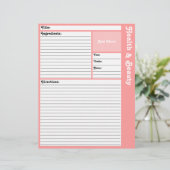 Gebleken recept Pagina's (roze) (Staand voorkant)