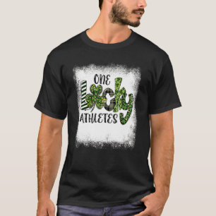 Gebleken St Patricks Day Leopard One Lucky Athlete T-shirt