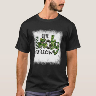 Gebleken St Patricks Day Leopard One Lucky Fellow T-shirt