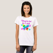 GEBLESSEERD BUTTERFLY 75E BIRTHDAY-ONTWERP T-SHIRT (Voorkant volledig)