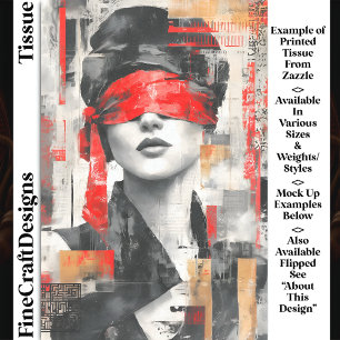Geblinddoekte Vrouw Abstracte Kunst DM7L Decoupage Tissuepapier