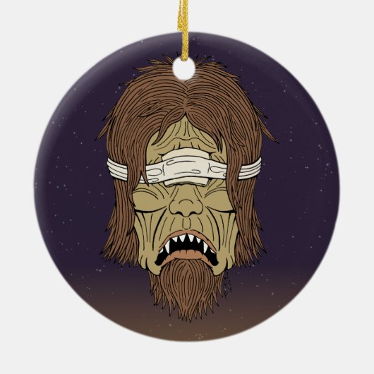 Geblindeerde polyfeus keramisch ornament (Achterkant)