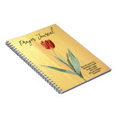 Gebloemd gebedsschrift in vintage stijl met rode t notitieboek (Rechterzijde)