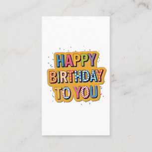 Gebloemd Gefeliciteerd Verjaardag Visitekaartje