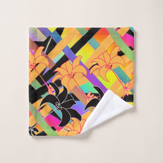 Gebloemd Interieur Bad Handdoek (Wasdoekje)