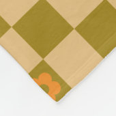 Gebloemde geruite patroon - Nr. 02 Fleece Deken (Hoek)