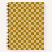 Gebloemde geruite patroon - Nr. 02 Notitieboek (Voorkant)