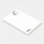 Gebloemte Vogel Persoonlijk Post-it® Notes (Schuin)