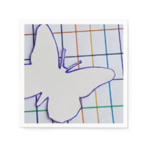 GEBLOKKEERDE VLINDERPAPIEREN SERVETTEN