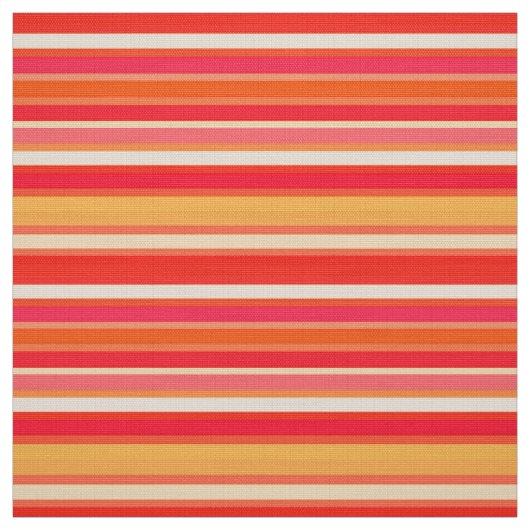 Geblokte strepen, tinten koraal oranje stof (Swatch)
