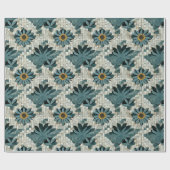 Geblümtes Steinmosaik Cadeaupapier (Vlak)