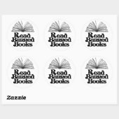 Geboden boeken lezen ronde sticker (Vel)