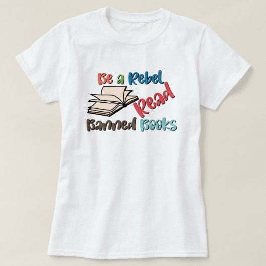 Geboden boeken lezen t-shirt (Design voorkant)