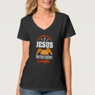 Geboden kip Christelijk Jezus Fried Chicken & Waf T-shirt
