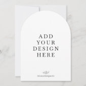 Gebogen 5x7" Uitnodigingsdruk Kaart (Voorkant)