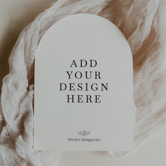 Gebogen 5x7" Uitnodigingsdruk Kaart