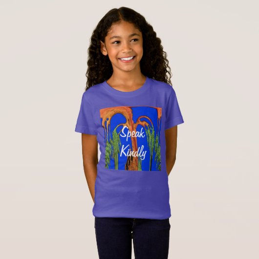 Gebogen Acacia met Kaleidoscopische bladeren Art P T-shirt (Voorkant volledig)