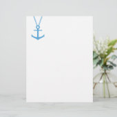 gebogen anker briefhoofd (Staand voorkant)