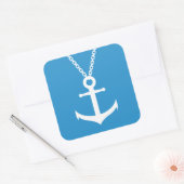 gebogen anker vierkante sticker (Envelop)