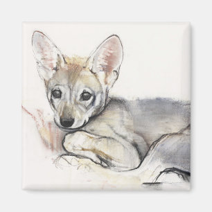 gebogen Arabische Wolf Pup 2009 Magneet