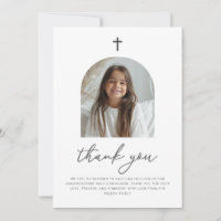 Gebogen foto Eerste communie Meisje Dank je