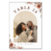 Gebogen fototekst Boho Herfst minimalistische brui Kaart (Voorkant)