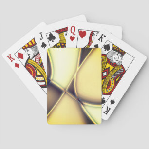 Gebogen gladde gouden lijnen over verbrande beige  pokerkaarten