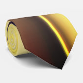 Gebogen gladde gouden lijnen over verbrande beige stropdas (Opgerold)