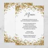 Gebogen Goud Glitter Wit Menu (Voorkant / Achterkant)