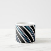 gebogen lijnen sluiten een fractal op espresso kop (Voorkant)