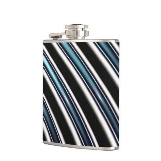 gebogen lijnen sluiten een fractal op heupfles (Links)