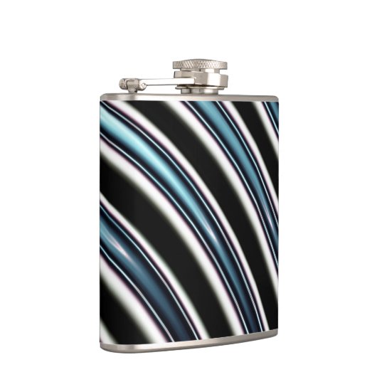 gebogen lijnen sluiten een fractal op heupfles (Rechts)