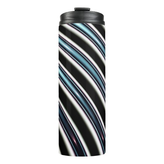 gebogen lijnen sluiten een fractal op thermosbeker (Voorkant)