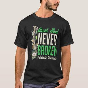 Gebogen maar nooit gebroken Scoliose Bewustzijn Bl T-shirt