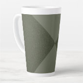 Gebogen Moss Green & Textured Latte Mok (Linkerhoek)