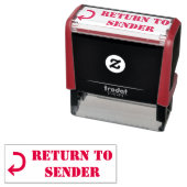 Gebogen pijl "Terug naar afzender" Rubberen stempe Zelfinktende Stempel (In situ)